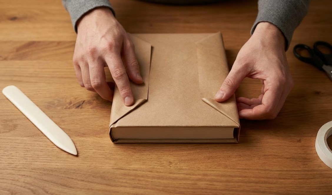 آموزش تصویری کادو کردن کتاب (روش کلاسیک)